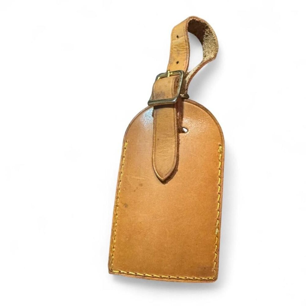 Louis Vuitton Vachetta Leather Luggage Tag & Strap Replacement Keepall Auth - Picture 4 of 8